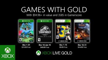 Games with Gold: Free games for December 2019