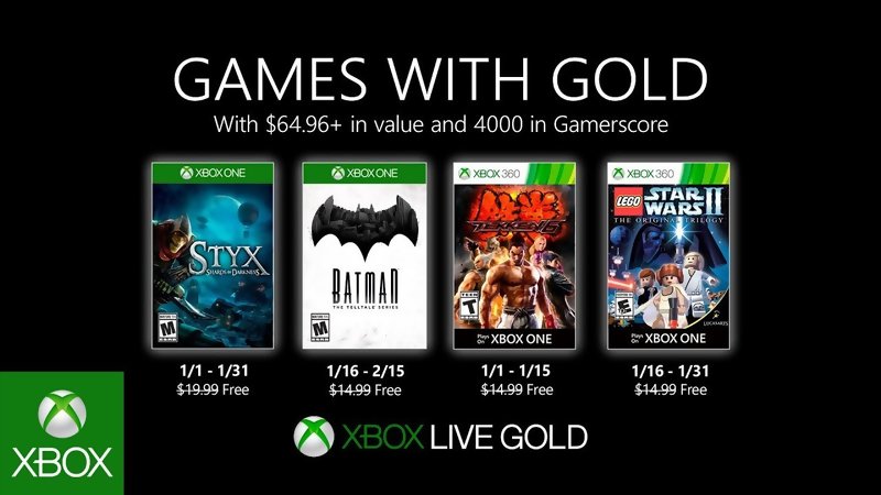 Games with Gold: Free games for January 2020