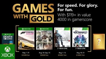 Games with Gold : Les jeux gratuits du mois d'août 2018