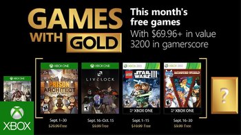 Games with Gold : Les jeux gratuits du mois de septembre 2018