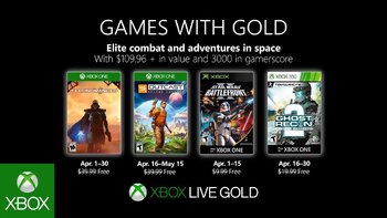 Games with Gold : Les jeux gratuits du mois d'avril 2019