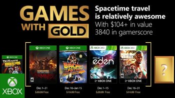 Games with Gold : Les jeux gratuits du mois de décembre 2017